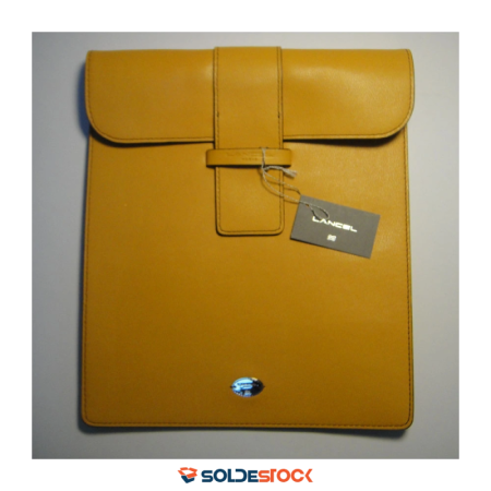 DESTOCKAGE LANCEL | Housse tablette Remember Me cuir jaune