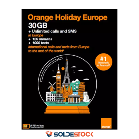 Carte SIM prépayée Orange Holiday EUROPE