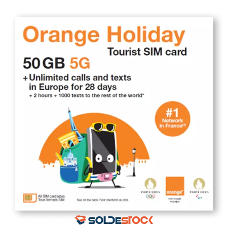 Carte SIM prépayée Orange Holiday EUROPE MAX